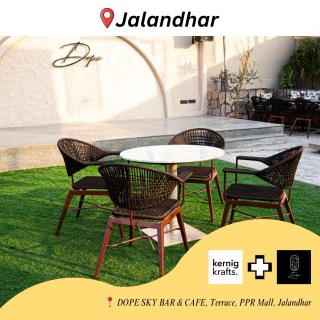Jalandhar says, “I’m DOPE.” 🍾

At DOPE Sky Bar & Cafe, the brief wasn’t just to furnish a space — it was to match the energy of a destination that’s bold, vibrant, and unapologetically expressive.

Every piece we crafted was designed to amplify the vibe:
Statement forms.
Durable builds for high footfall.
Comfort that keeps conversations going.

Because in spaces like these, furniture isn’t background — it’s part of the experience.

From sunset scenes to late-night energy, the environment had to perform as well as it looked.

That’s where thoughtful design meets real-world hospitality.

Swipe through to see how furniture plays a key role in shaping high-energy social spaces.

If you’re building a café, bar, or hospitality concept — details like these define how people remember your space.

DM for catalogues.

#HospitalityDesign #BarDesign #CafeDesign #FurnitureDesign #CustomFurniture NightlifeSpaces ExperientialDesign CommercialInteriors DesignLeadership ProjectShowcase KernigKraft