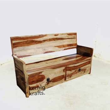 BENC57111 Indian Rosewood Solid Wood Natural Bench with Storage