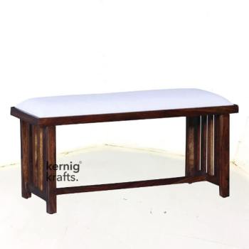 BENC97577 Classic Rosewood Upholestered Bench 