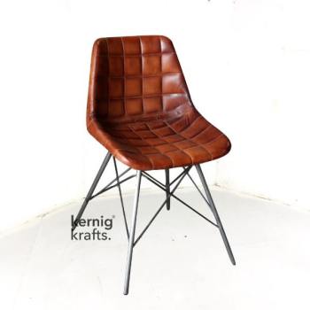 CHAM61723 Metal Frame With Leather Cladding Supreme Chair