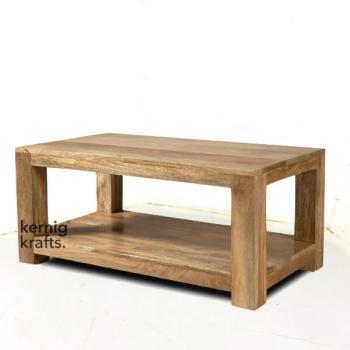 COFT76489 Solid Wood Line By Line Coffee Table