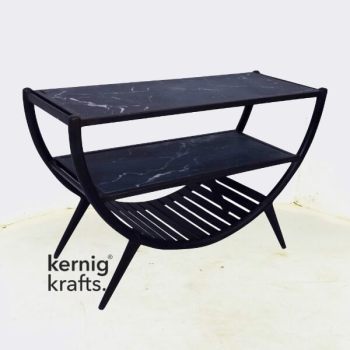 CONS28721 MS Iron With Marble Shelf Console