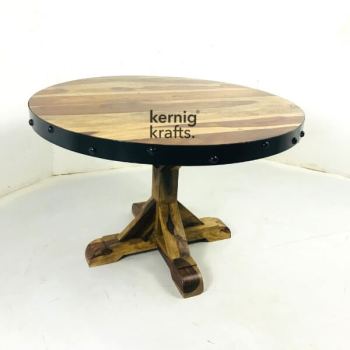 DINT21629 Rosewood Solid Wood Pedestal Restaurant Cafe Dining Table