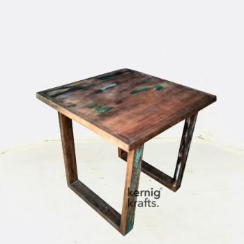 DINT26906 Reclaimed Wood Shabby Rustic Cafe Dining Table