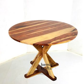 DINT40399 Rosewood Solid Wood Pedestal Restaurant Cafe Dining Table