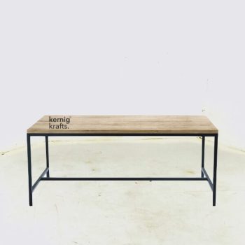 DINT77520 Minimal Intervention Mango Wood Top Industrial Table