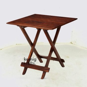 DINT90848 Folding Sesso Wood Outdoor Cafe Table