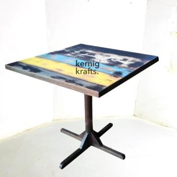 DINT91540 Reclaimed Wood Shabby Restaurant Industrial Dining Table