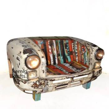 SOFA56786 Indian Ambassador Car Repurposed as Sofa