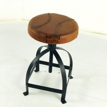 STUL19406 Upholestry Top Metal Industrial Stool