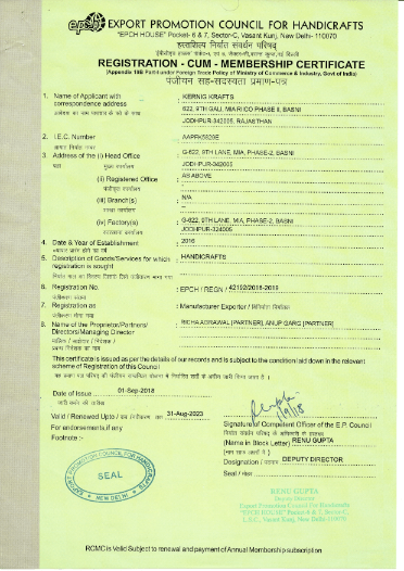 Kernig Krafts EPCH Certificate 18 23