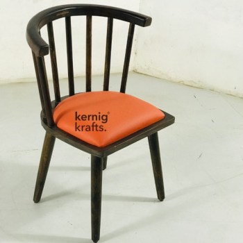 CHAM36205 Wooden Stick Chair Rosewood With Cushion