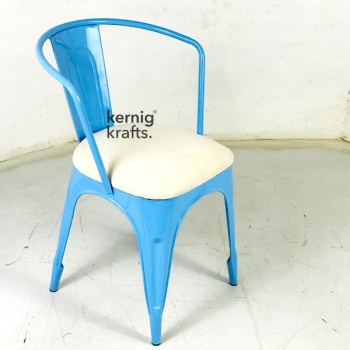 CHAM43486 Winged Tolix Chair With Upholestry