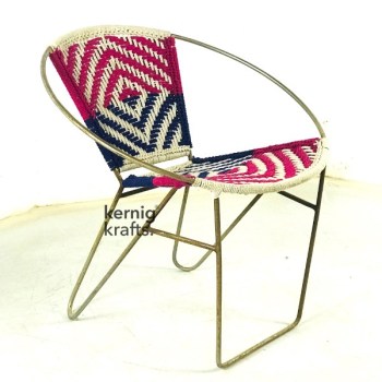 CHAM45131 Metal Rope Work Relaxed Chair