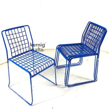 CHAM59866 Iron Wireframe Stackable Chair