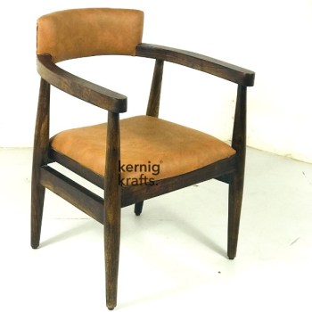 CHAM88144 Nordic Chair With Hand Rest and Upholstered High Back