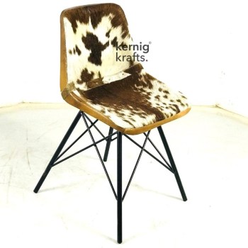 CHAM92242 Industrial Shell Cafe Study Chair With Hairon Leather