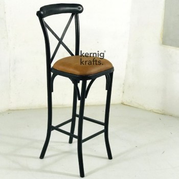BCHM33457 Metal Cross Back Chair With Cushion