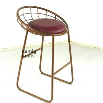 BCHM44425 Cushion Seat Iron Modern Bronze Bar Chair