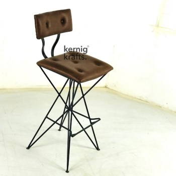 BCHM98843 Modern Leatherette Bar Chair with Flexible Back Button Tufted