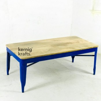 BENC13562 Tolix Bench With Metal Frae and Wooden Top