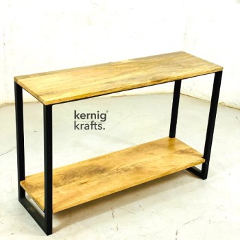 CONS75678 Mango Wood Industrial Side Table