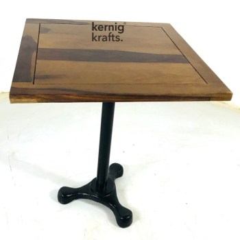 DINT64608 Cafe Two Seater Square Table With Rosewood