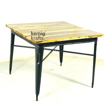 DINT74463 Four Seater Square Tolix Table