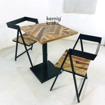 SETD31894 Mosaic Table Top Industrial Chair Dining Set for Bar