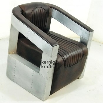 SOFA57324 Aviator Style Leather Sofa