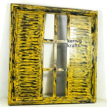 WAPA83716 Solid Wood Window In Rustic Finish