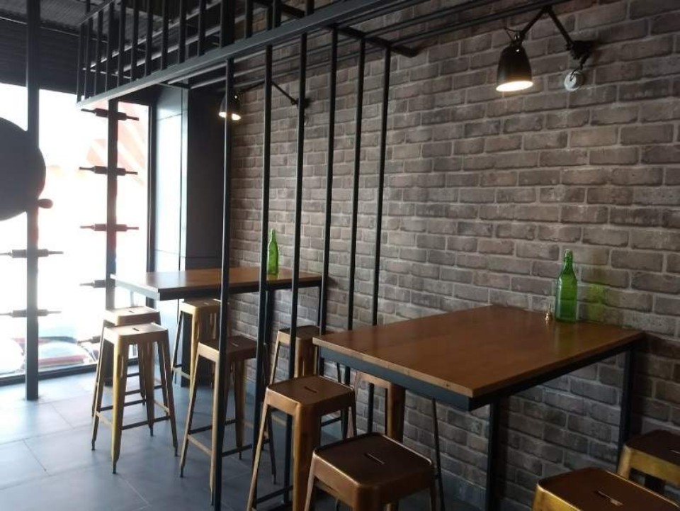 Images of Customised cafe furniture project done by kernig krafts for Urban Paratha at Edachira Road, Kochi. 