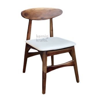 "Majestic Teak Wood Dining Chair – Elegant and Comfortable Wooden Dining Chair with Upholstery."