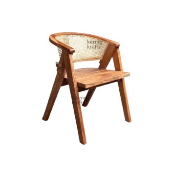 Alt Text: Handcrafted Rosewood Dining Chair with Cane – Elegant, durable, and perfect for modern interiors.