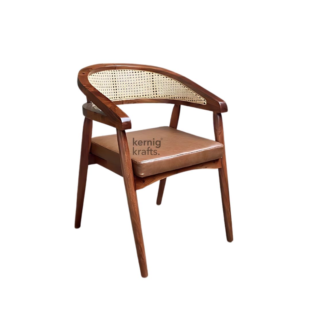 acacia wood cane living room chair furniture (3)