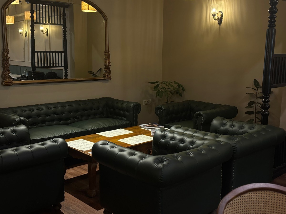 Hotel furniture sofa manufactured for Alchemist, Jaipur by kernig krafts jodhpur