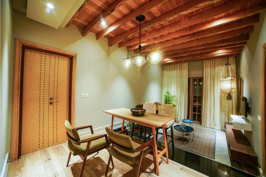 Centre table, accent chairs, bar stools custom hotel furniture made according to room space and altitude